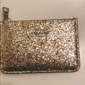 Coach Gold Glitter ID Case